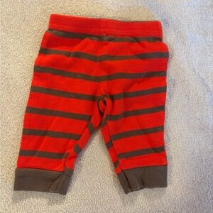 Red and Brown Striped Baby Pants